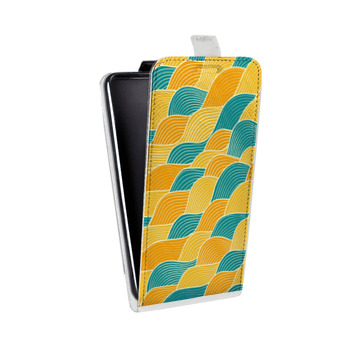 Дизайнерский вертикальный чехол-книжка для Sony Xperia Z3 Яркие волны (на заказ)