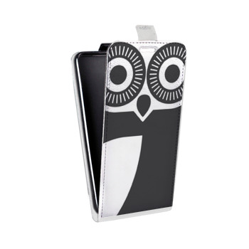 Дизайнерский вертикальный чехол-книжка для Samsung Galaxy S6 Edge Совы минимализма (на заказ)