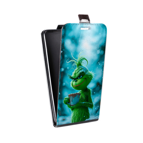 Дизайнерский вертикальный чехол-книжка для HTC Desire 601 Новый год гринч