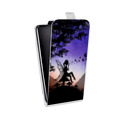 Дизайнерский вертикальный чехол-книжка для Huawei Nova 3i Фантастические силуэты