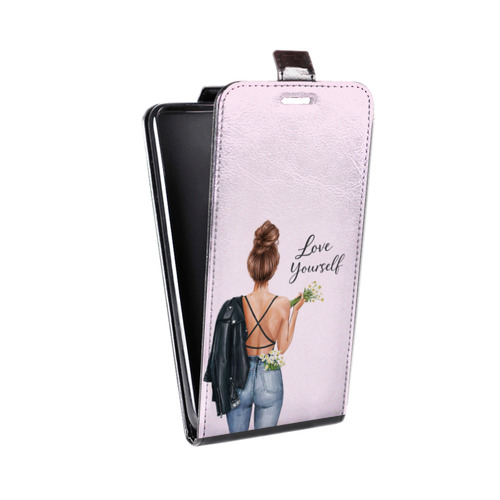 Дизайнерский вертикальный чехол-книжка для HTC Desire 601 женский