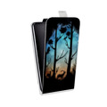 Дизайнерский вертикальный чехол-книжка для Google Nexus 6 Фантастические силуэты