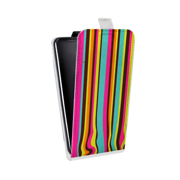 Дизайнерский вертикальный чехол-книжка для Samsung Galaxy S6 Edge Динамические полосы (на заказ)
