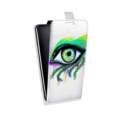 Дизайнерский вертикальный чехол-книжка для HTC Desire 601 Акварельные глаза