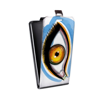 Дизайнерский вертикальный чехол-книжка для Alcatel One Touch Pop D5 Акварельные глаза (на заказ)