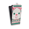 Дизайнерский вертикальный чехол-книжка для HTC Desire 601 Кролики милахи