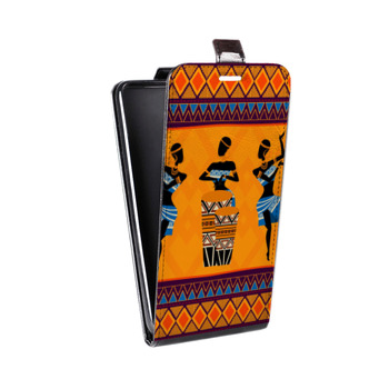 Дизайнерский вертикальный чехол-книжка для Alcatel One Touch Pop D5 Африканские танцы (на заказ)