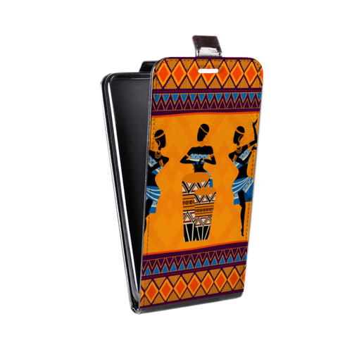 Дизайнерский вертикальный чехол-книжка для Samsung Galaxy Grand Африканские танцы