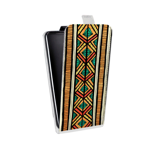Дизайнерский вертикальный чехол-книжка для HTC Desire 601 Этнический арт