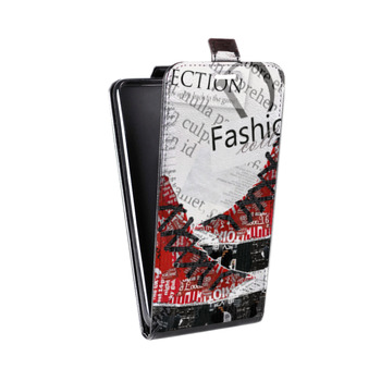 Дизайнерский вертикальный чехол-книжка для Alcatel One Touch Pop D5 Мода коллажа (на заказ)