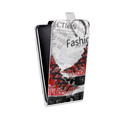 Дизайнерский вертикальный чехол-книжка для HTC Desire 601 Мода коллажа