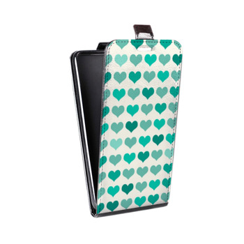 Дизайнерский вертикальный чехол-книжка для Sony Xperia Z3 Сердечные узоры (на заказ)