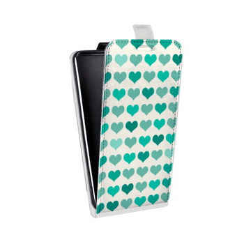 Дизайнерский вертикальный чехол-книжка для Sony Xperia Z3 Сердечные узоры (на заказ)
