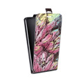 Дизайнерский вертикальный чехол-книжка для HTC Desire 200 Цветочные мазки
