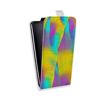 Дизайнерский вертикальный чехол-книжка для Iphone Xs Max Контрастные перья (на заказ)