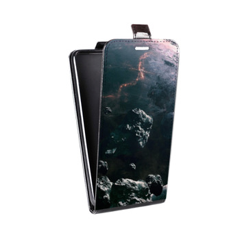 Дизайнерский вертикальный чехол-книжка для Iphone 7 Астероиды (на заказ)
