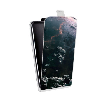 Дизайнерский вертикальный чехол-книжка для HTC One Mini Астероиды (на заказ)