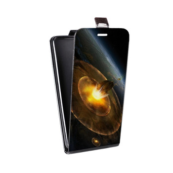 Дизайнерский вертикальный чехол-книжка для Huawei P9 Lite Астероиды (на заказ)