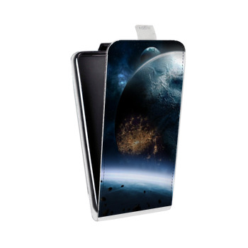 Дизайнерский вертикальный чехол-книжка для Huawei Honor 8 Астероиды (на заказ)