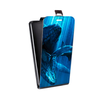 Дизайнерский вертикальный чехол-книжка для Alcatel One Touch Pop D5 Акулы (на заказ)