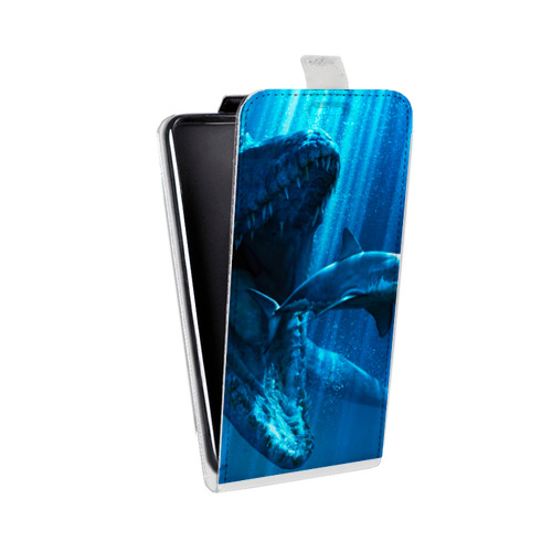 Дизайнерский вертикальный чехол-книжка для Huawei P40 Акулы