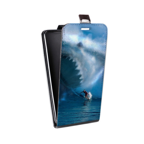 Дизайнерский вертикальный чехол-книжка для Samsung Galaxy A50 Акулы