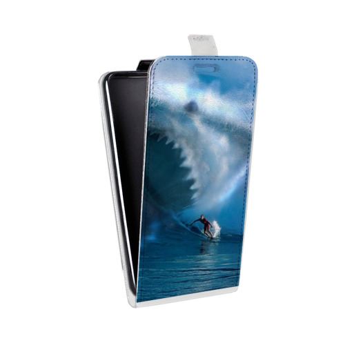 Дизайнерский вертикальный чехол-книжка для Huawei Nova Lite (2017) Акулы