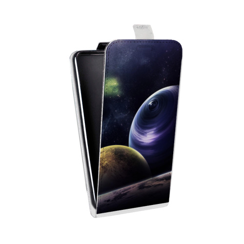 Дизайнерский вертикальный чехол-книжка для Lenovo K6 Галактика