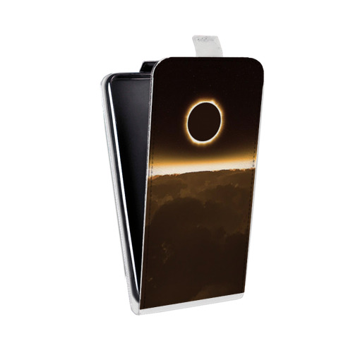 Дизайнерский вертикальный чехол-книжка для HTC U Ultra Затмение