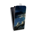 Дизайнерский вертикальный чехол-книжка для Samsung Galaxy Grand Звезды