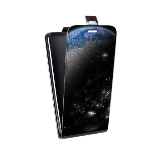 Дизайнерский вертикальный чехол-книжка для Samsung Galaxy Core Земля