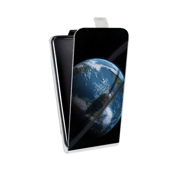 Дизайнерский вертикальный чехол-книжка для LG K7 Земля (на заказ)