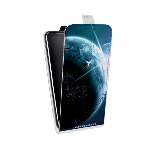 Дизайнерский вертикальный чехол-книжка для Realme 7 Pro Земля