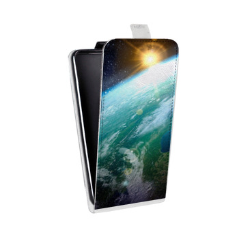 Дизайнерский вертикальный чехол-книжка для Samsung Galaxy A3 Земля (на заказ)