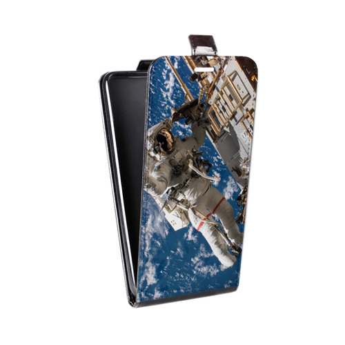 Дизайнерский вертикальный чехол-книжка для Alcatel Pixi 4 (5) Космонавт