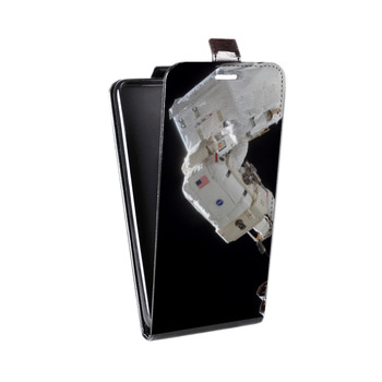 Дизайнерский вертикальный чехол-книжка для Huawei Honor 8 Космонавт (на заказ)