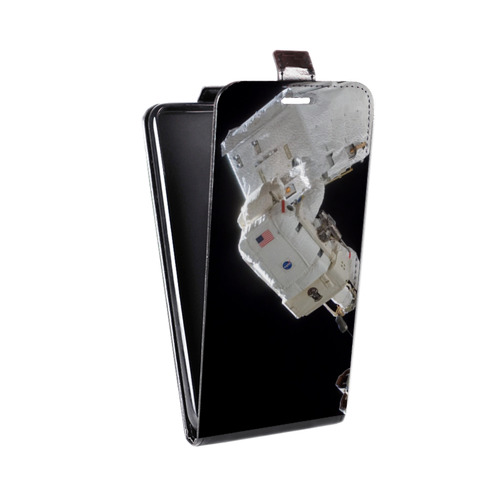 Дизайнерский вертикальный чехол-книжка для Realme 7 Pro Космонавт