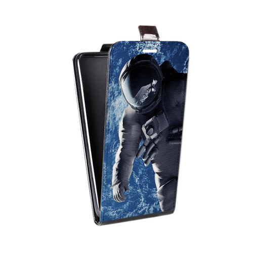 Дизайнерский вертикальный чехол-книжка для Samsung Galaxy Note 7 Космонавт