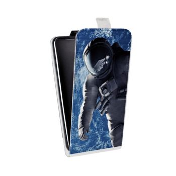 Дизайнерский вертикальный чехол-книжка для Samsung Galaxy Note 5 Космонавт (на заказ)