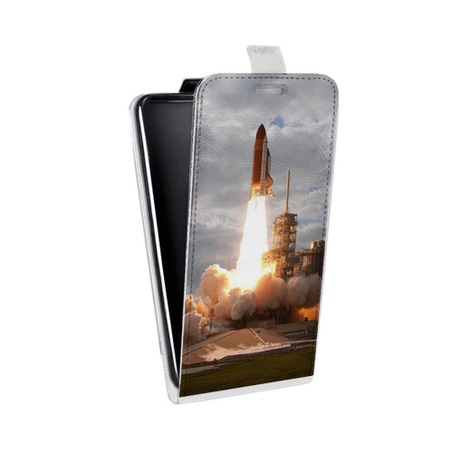 Дизайнерский вертикальный чехол-книжка для Motorola Moto E5 Космодром