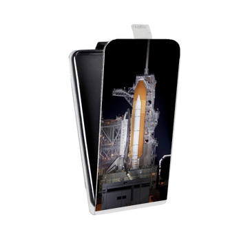 Дизайнерский вертикальный чехол-книжка для Huawei P10 Космодром (на заказ)