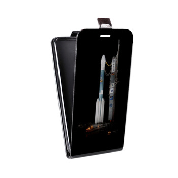 Дизайнерский вертикальный чехол-книжка для Huawei P10 Космодром (на заказ)