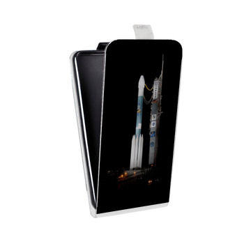 Дизайнерский вертикальный чехол-книжка для Iphone 7 Plus / 8 Plus Космодром (на заказ)