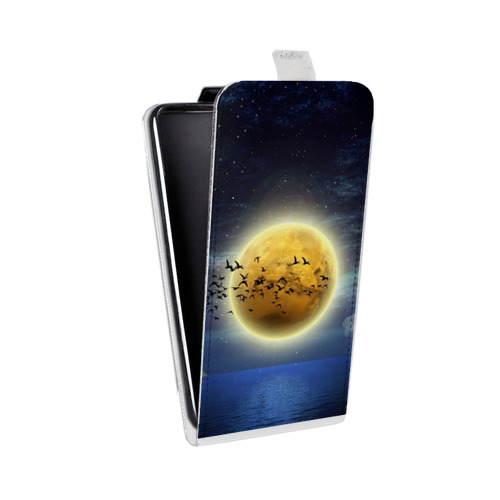 Дизайнерский вертикальный чехол-книжка для Microsoft Lumia 430 Dual SIM Луна