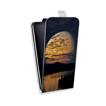Дизайнерский вертикальный чехол-книжка для HTC U12 Plus Луна (на заказ)