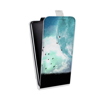 Дизайнерский вертикальный чехол-книжка для HTC U12 Plus Луна (на заказ)