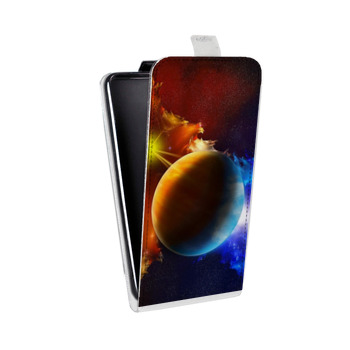 Дизайнерский вертикальный чехол-книжка для Sony Xperia Z3+ Планеты (на заказ)