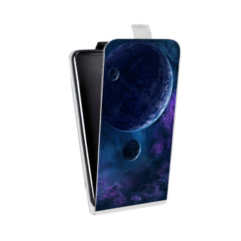 Дизайнерский вертикальный чехол-книжка для Samsung Galaxy Alpha Планеты (на заказ)
