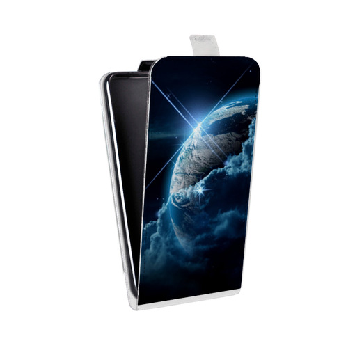 Дизайнерский вертикальный чехол-книжка для Iphone 5c Планеты