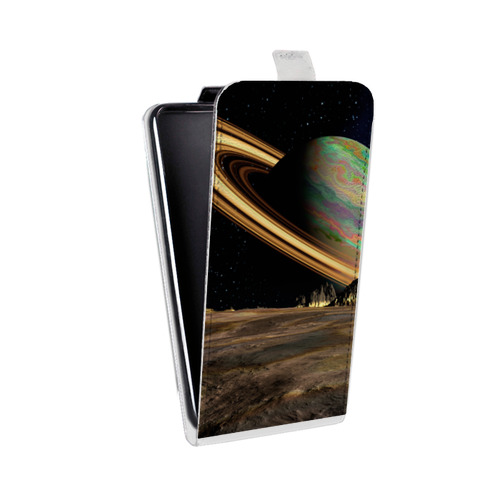 Дизайнерский вертикальный чехол-книжка для Iphone 11 Pro Сатурн
